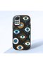 Redmi Note 11 Pro 4G/5G Compatible Shock-Absorbing Camera Protected Black Silicone Case with Evil Eye Charm