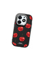 Tecno Spark 10 Pro(Ki7) Compatible Shock-Absorbing Camera Protected Black Silicone Case Cherry Patterned - 3