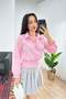 Pink Shirt with Gipeli Skirt and Buttons - 5