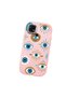 Redmi 10C Compatible Shock-Absorbing Camera Protected Pink Silicone Case Evil Eye Charm - 3