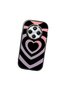 Redmi A4 Compatible Shock-Absorbing Camera Protected Black Silicone Case Heart Pattern - 3