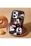 Redmi Note 12 Pro Speed Compatible Shock-Absorbing Camera Protected Black Silicone Case Mickey Patterned - 2