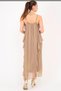 Women's Italian F Ruffle Detail Strap İ Silk Lbise - 4