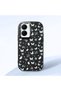 Vivo Y16/Y02S Compatible Shock-Absorbing Camera Protected Black Silicone Case Butterfly Patterned