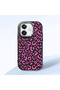 Oppo A3/A3X 4G/5G Compatible Shock-Absorbing Camera Protected Black Silicone Case Leopard Printed I