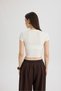 Albane Belt Detail Brown Cropped Tracksuit Set - 4
