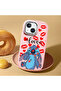 iPhone 13 Mini Compatible Shock-Absorbing Camera Protected Pink Silicone Case Stitch Patterned - 2