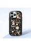Realme Note 50 Compatible Shock-Absorbing Camera Protected Black Silicone Case Stylish Print