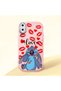 Pink Silicone Case Stitch Patterned with Shock-Absorbing Camera Protections Compatible with iPhone X/Xs