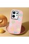 Vivo X200 Fe Compatible Shock-Absorbing Camera Protected Pink Silicone Case Floral Print - 2