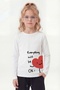 Round Neck Print Detailed Long Sleeve Girls' Sweatshirt - 2