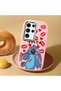 Pink Silicone Case Stitch Patterned with Camera Protection Compatible with Samsung Galaxy S24 Ultra Shock-Absorbing - 2