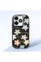 Infinix Smart 8/8 Pro Compatible Shock-Absorbing Camera Protected Black Silicone Case Floral Print