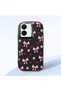 Vivo Y77T/Y78M Compatible Shock-Absorbing Camera Protected Black Silicone Case Bowknot Patterned