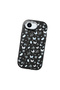iPhone 16E Compatible Shock-Absorbing Camera Protected Black Silicone Case Butterfly Patterned - 3