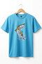 Unisex Fishing Printed Sea Bass Basic Regular Fit T-Shirt