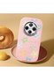 Redmi A4 Compatible Shock-Absorbing Camera Protected Pink Silicone Case Floral Print - 2