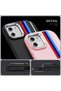 iPhone 17 Pro Max Compatible Shock-Absorbing Camera Protected Black Silicone Case Bmw Patterned - 5