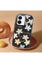 Vivo Y77T/Y78M Compatible Shock-Absorbing Camera Protected Black Silicone Case Floral Print - 2