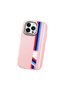 iPhone 14 Pro Max Compatible Shock-Absorbing Camera Protected Pink Silicone Case Bmw Patterned - 3