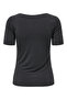 Women's Boat Neck Black T-Shirt - 15367559 - 2