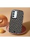 Samsung Galaxy S22 Compatible Shock-Absorbing Camera Protected Black Silicone Case Leopard Printed I - 2