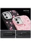 iPhone 16E Compatible Shock-Absorbing Camera Protected Black Silicone Case Bowknot Patterned - 5