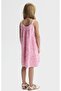 Girl's Embossed Lined Linen Dress - 2