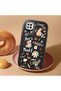Redmi 9C/10A Compatible Shock-Absorbing Camera Protected Black Silicone Case Stylish Print - 2
