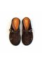 Brown Suede Genuine Leather Buckled Women's Daily Comfortable Sabo Slipper - 2