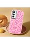 Samsung Galaxy A35 Compatible Shock-Absorbing Camera Protected Pink Silicone Case Leopard Printed I - 2