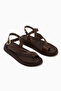 Annia Genuine Leather Brown Flip Flops for Women Sandals - 3