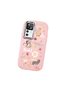 Redmi K50 Ultra Compatible Shock-Absorbing Camera Protected Pink Silicone Case Stylish Print - 3