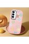 Realme C75 4g Compatible Shock-Absorbing Camera Protected Pink Silicone Case Floral Print - 2