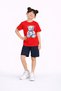 Girl's 2-Piece Set Teddy Bear and Heart Printed Summer Cotton Piece T-Shirt Shorts Top and Bottom Set - 2
