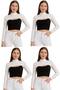 4 Pcs Neck Collar Sleeves with Sleeves for Islamic Dress