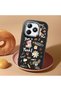 Realme Note 60/60X Compatible Shock-Absorbing Camera Protected Black Silicone Case Stylish Print - 2