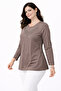 New Pattern Stone Embroidered Round Neck L Stretch Fabric Mother Combed Cotton Blouse 6670 - 2