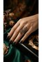 Bronze Jewelry Authentic Marcasite Stone Spiral Leaf Model Adjustable Vintage Women's Ring - 2
