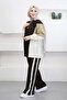 Oversize Double Garni Detailed Striped Modal Hijab Women's Set 1198 - Premium Series - 4