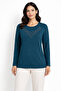 New Pattern Stone Embroidered Round Neck L Stretch Fabric Mother Combed Cotton Blouse 6670 - 2