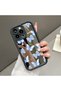 iPhone 15 Pro Max Compatible Stylish Butterfly Patterned Silicone Mirror Phone Case - 4