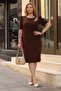 Plus Size Stylish Dress with Glittery Threaded Collar Details