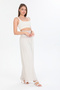 Women's Beige Italian Waist Corset a Lined B Wide-Leg İ Silk Antolon - 5