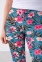 Turkuaz Floral Print High Waist Casual Sports Leggings - 3