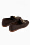 Rian Genuine Leather Coffee Buckled Women Ballet Flats - 5