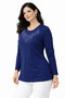 New Pattern Stone Embroidered Round Neck L Stretch Fabric Mother Combed Cotton Blouse 6670 - 2