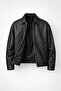 Oversized Comfortable Fit Double Zipper Design Leather Jacket - 2