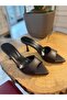 Dufi Women's Brown Open Toe Heeled Slippers Mule Shoes Stylish Thin Heel C0335 - 4