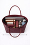 Women's Burgundy Tote Bag – Large Volume Daily Bag Shoulder Bag - 3